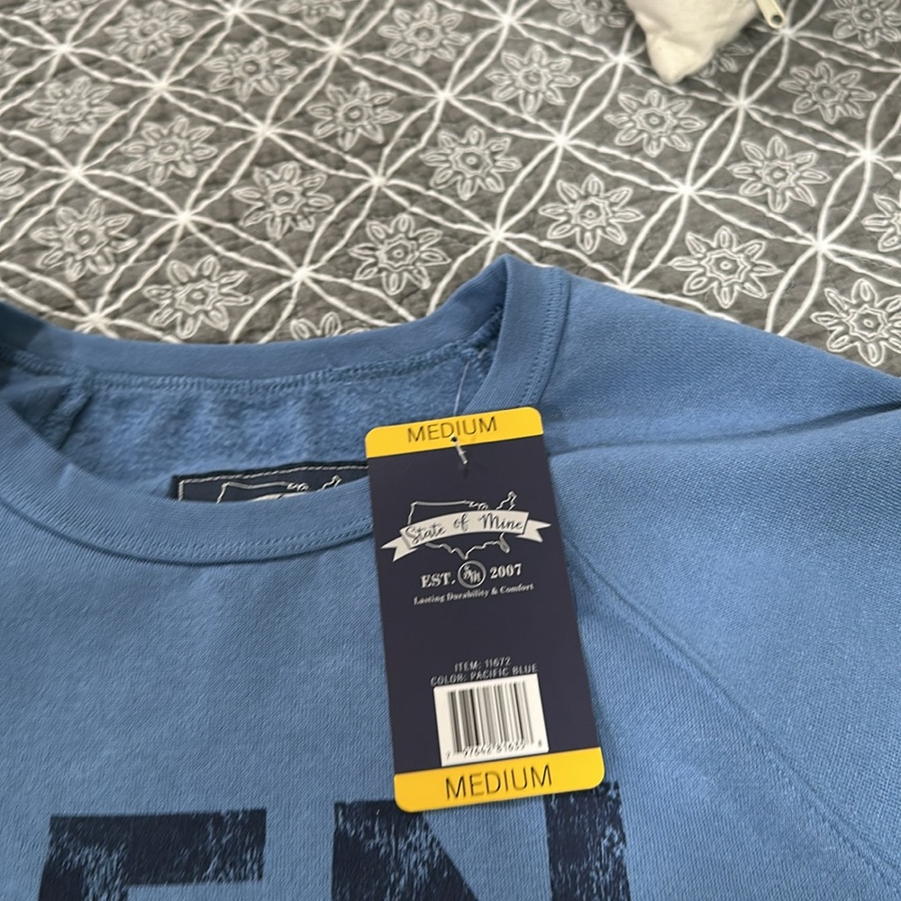 State of Mind Blue Crewneck Sweatshirt New M Tennessee - Picture 6 of 10